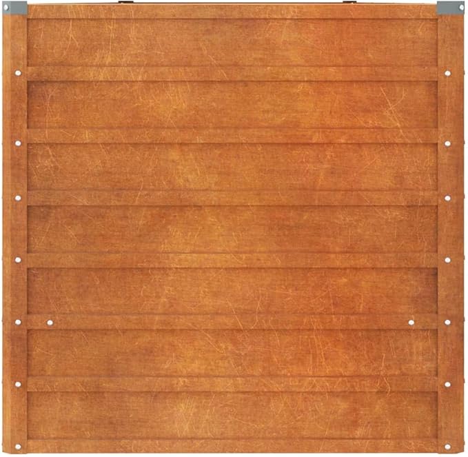 YAFF Garden Raised Bed Corten Steel Rusty Finish 157.5 x 31.5 x 30.3 in Large Outdoor Planter Box for Vegetables Herbs Flowers Weather-Resistant Rectangular Gardening Bed
