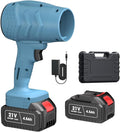 Electric Mini Leaf Blower Powered Handheld Blower Leaf Adjustable Wind Speed Cordless 21V Battery Blower with 2 Rechargeable Batteries and Charger Toolbox for Yard Leaf &amp Snow Removal(Blue)