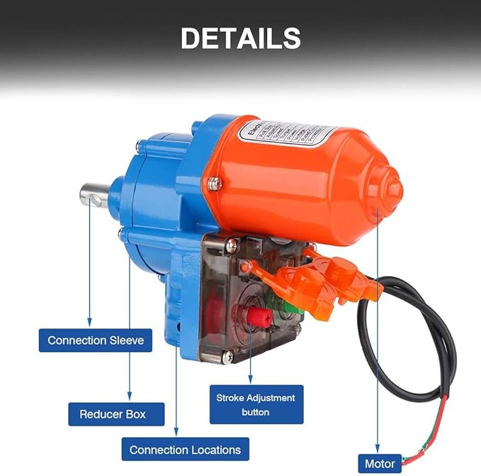 UYGALAXY 100W Greenhouse Film Roll Up Side Motor + Precise Bearing Climber for Greenhouse Ventilation 24V Automatic Venting
