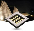 Low Voltage Deck Lights Recessed Square Underground Light IP66 Waterproof AC12V Outdoor Buried Lights for Garden Pathway Patio Driveway Landscape Lighting Spotlight (White 36W)