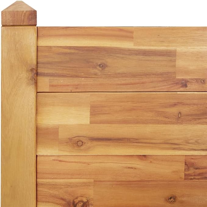 Garden Raised Bed 6.7x23.6x17.3 Solid Wood Acacia20.8 KG363448
