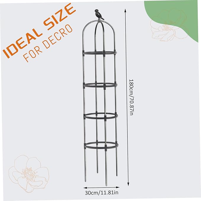 Garden Trellis for Climbing Plants PE Coated Metal Plant Support Shelf for Climbing Vines Tomato Flower Vegetable Rose Trellis
