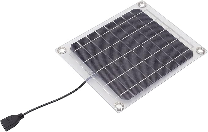 Pissente Solar Grow Light LED Grow Lamp Solar Powered Plant Lights Greenhouse Grow Lights for Outdoor Indoor Plants 1-10 Level Control Switch 10W Double Sided Power Generation (20w)