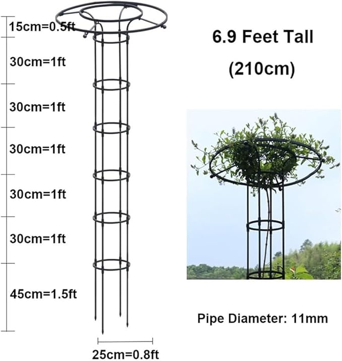 Outdoor Garden Obelisk Trellis for Climbing Plants Vine Jasmine Rose BushGarden Trellis for Climbing PlantsClimbing Rose Trellis(Size:120cm/47.2in)