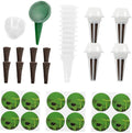 KESYOO Hydroponic Growing Baskets Set for Indoor Plants 24-Piece Plant Containers with Humidity Dome for Seedling and Mushroom Cultivation