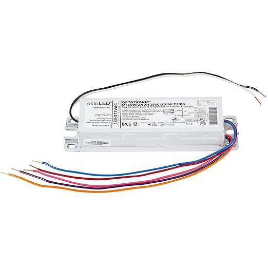 *2743YN OPTOTRONIC 50W Constant Current 0-10V Dimmable LED Driver Programmable Outdoor OT50W/UNV/1250C/2DIMLT2/P6 - Replacement/Compatible with Osram 79371