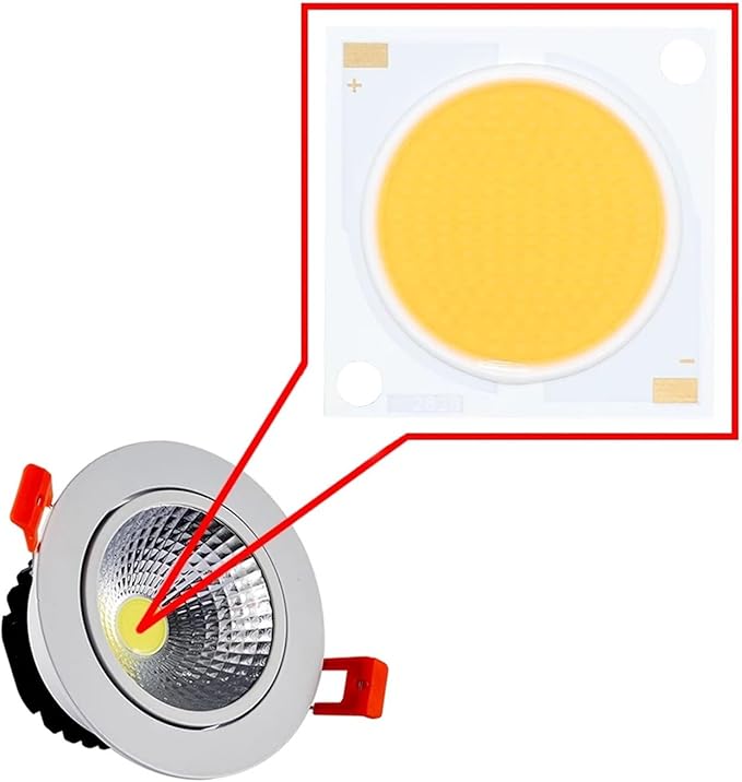 3PCS LED COB Chip Bridgelux Crystal 28 * 28mm Ra90 48W/72W/96W DC36-39V High Lumen Plant Growth Light Home Lighting for Spotlights(6500K96W)