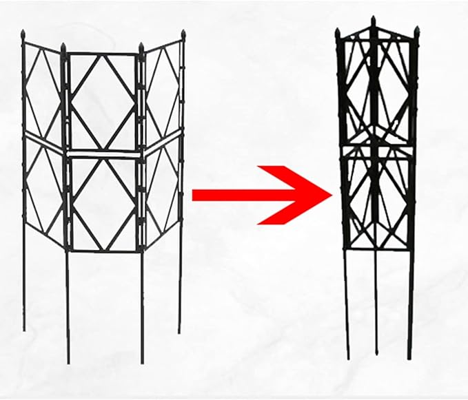 Foldable Garden Trellis DIY Garden Climbing Aid Rustproof Metal Plant Trellis Support Plant Support Bracket For Climbing Plants Vine Ivy Rose Cucumbers Clematis 4 Size ( Size : 60*150cm )