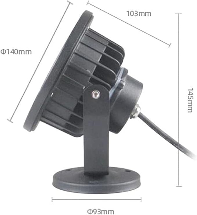LED Spotlight - Outdoor Floodlights AC 90-260V Garden Tree Landscape Projection Lights IP67 Waterproof Outdoor Surface-Mounted Spot Lights Spotlight Led Beam Lamp(Red9W)