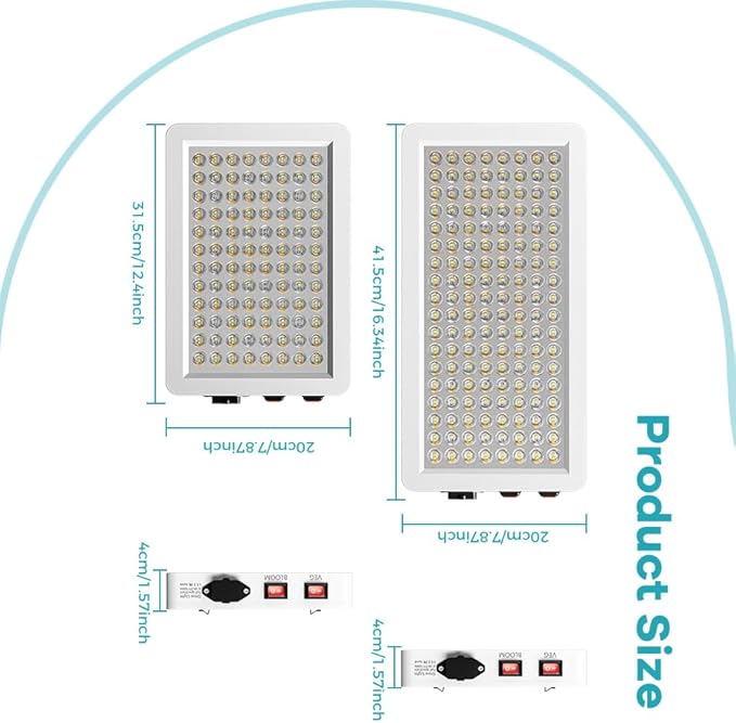 1000W LED Growing Lights Red-Blue-White Full Spectrum Plant Lamps Fill Lighting with Veg/Bloom Switch Modes Dimmable Sunlike Lamps for Greenhouse Hydroponics Indoor UV-IR Succulent Cultivation Lights