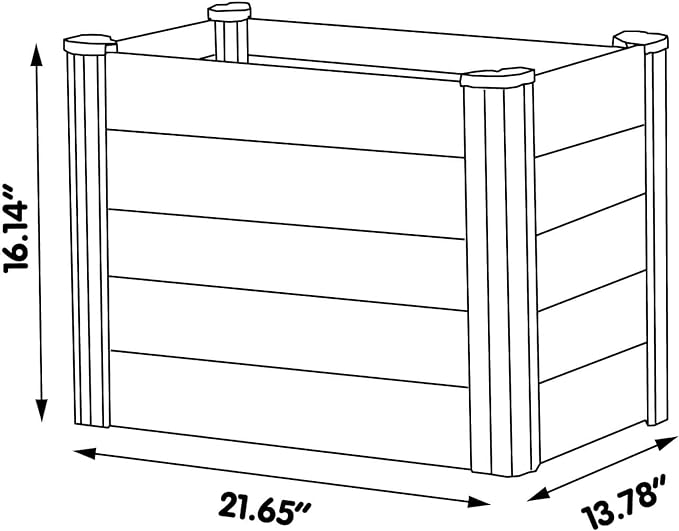 ABSCO The Organic Garden Co. Hakea Metal Kids Garden Bed 1.8' x 1' x 1.3' – Raised Outdoor Planter Box for Children Galvanized Steel Metal Red