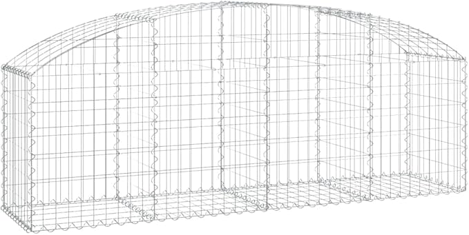 78.7 Large Rectangular Galvanized Iron Gabion Planter Box 19.7 H Outdoor Garden Planter for Yard Patio Silver Wire Basket Pot for Flowers Vegetables Heavy-Duty Raised Bed Kit