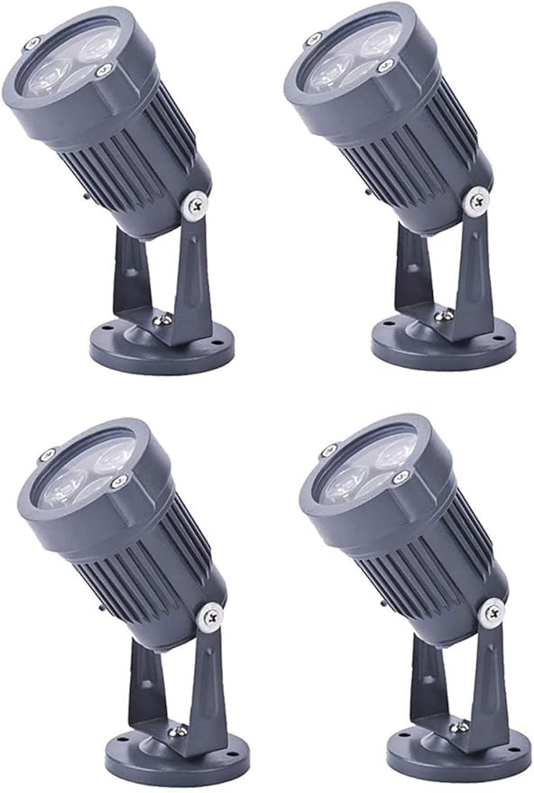 4PCS IP65 Waterproof Lighting Garden Lights - 3W Lawn Light LED Outdoor Spotlight Floodlight Advertising Signs Projection Disc Spotlights(RGB)