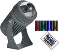 LED Beam Spotlight 10W IP65 Narrow Beam Floodlights Waterproof RGB with Remote Control Rotation Spotlight Adjustable Angle Up Lights(RGB12V)