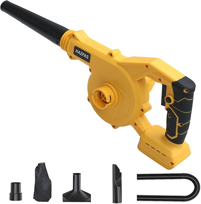 Cordless Leaf Blower for Dewalt 20V Max Battery (No Battery) Electric Leaf Blower Mini Leaf Blower 2-in-1 Handle Electric Blower and Vacuum Cleaner for Lawn Care/Dust(Battery Not Included)