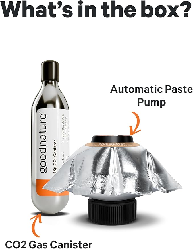 Goodnature 6-Month Top Up Pack Includes 1x Nut Butter Automatic Paste Pump and 1x 16g CO₂ Canister Compatible with A24 Rat &amp Mouse Traps