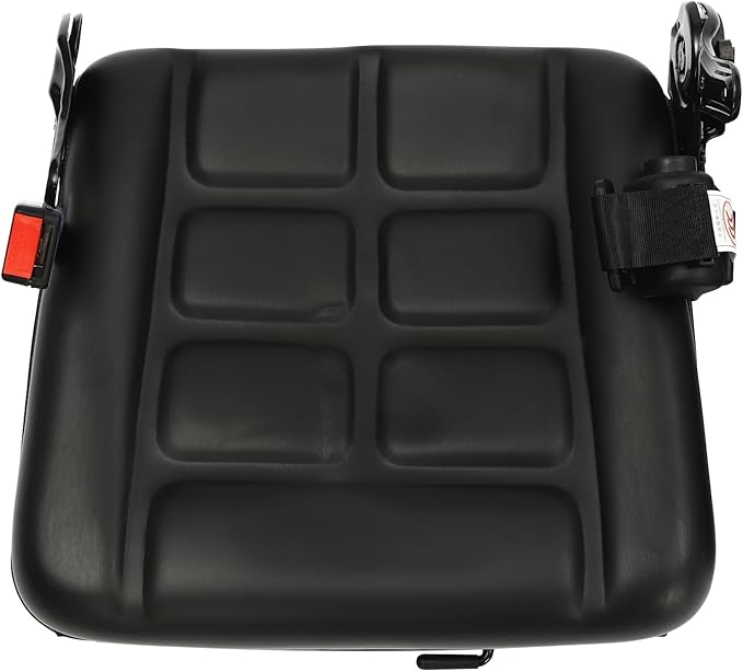 Universal Forklift Seat Forklift Seat with Automatic Safety Belt &amp Armrests Foldable Lawn Mower Seat with Pre-Drilled Holes for Garden Excavator Bulldozer Trencher (D)
