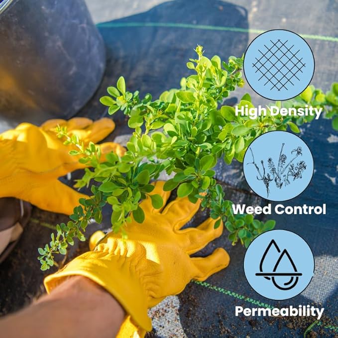 3.75ft x 300ft Weed Barrier Landscape Fabric 3.2oz Heavy Duty Weed ControlWoven Ground Cover for Gardening