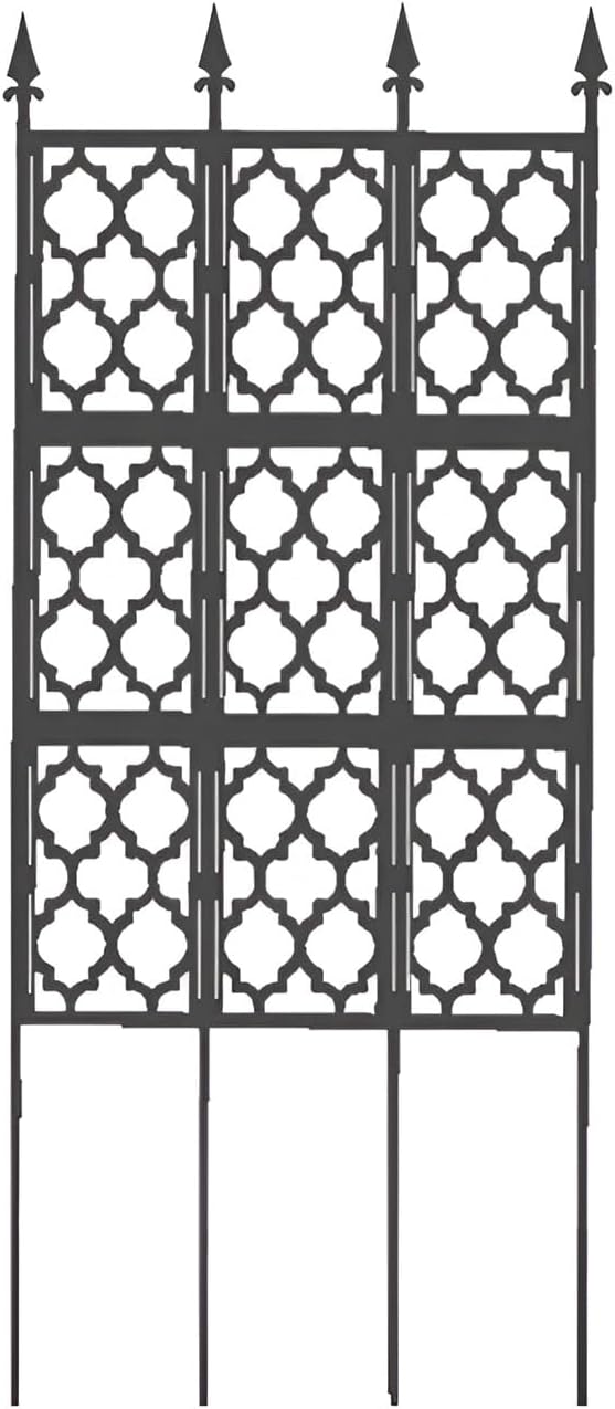 150cm 190cm 220cm 280cm Garden Trellis PE-Coated Metal Trellis Frame for Indoor Outdoor Support Netting for Climbing Plants Fencing Decorative Easy to Install(Black85 * 220cm)