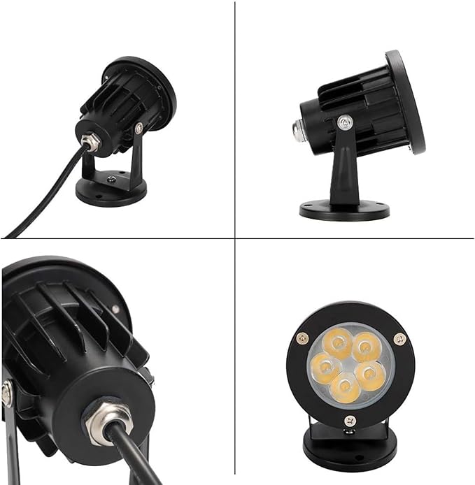1/2PCS Ground Spotlight Lights - LED Tree Floodlight 5W Adjustable Garden Landscape Spotlight Terrace Lawn LED Light(Warm Light1PSC-5w(AC12v))