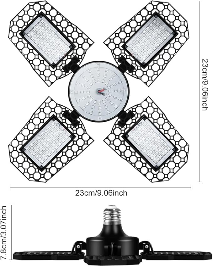 250W LED Adjustable Panels Planting Cultivation Lamps 100-277V Deformable Full Spectrum Grow Light 110V Greenhouse Tent Hydroponic Seeds Lighting UV/IR Box Red Blue Indoors Vegetable Moss Lighting