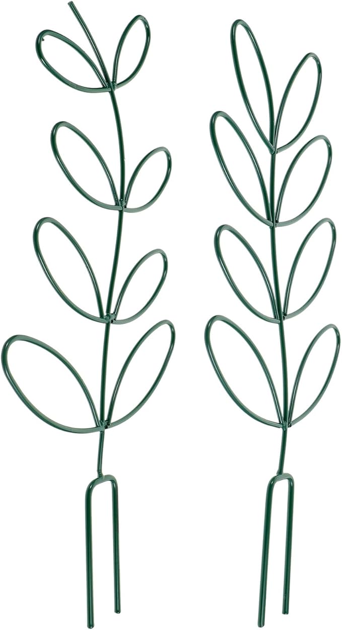 2pcs Metal Plant Climbing Trellis Supports for Potted Plants Green Garden Vine Display Rack for Indoor and Outdoor Climbing Stands