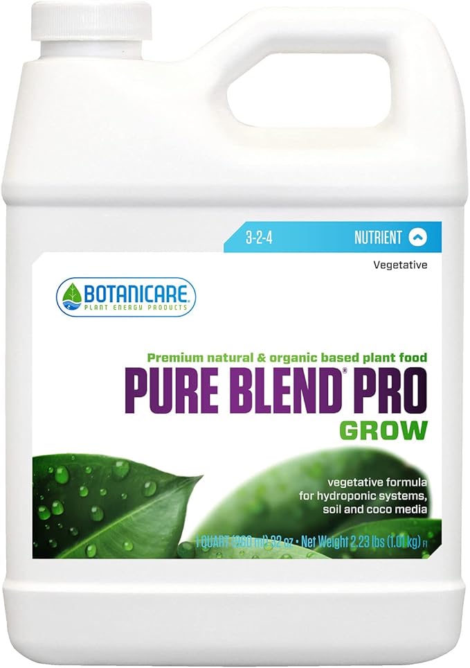 Botanicare Pure Blend Pro Grow Nutrient 3-2-4 1 qt.