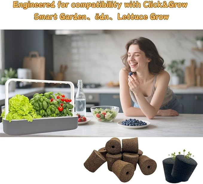 20pcs Grow Sponges Seedless Replacement Seed Pods Compatible with Click and Grow Smart Garden Refill Seed Starter pod for Hydroponics Growing System Supplies
