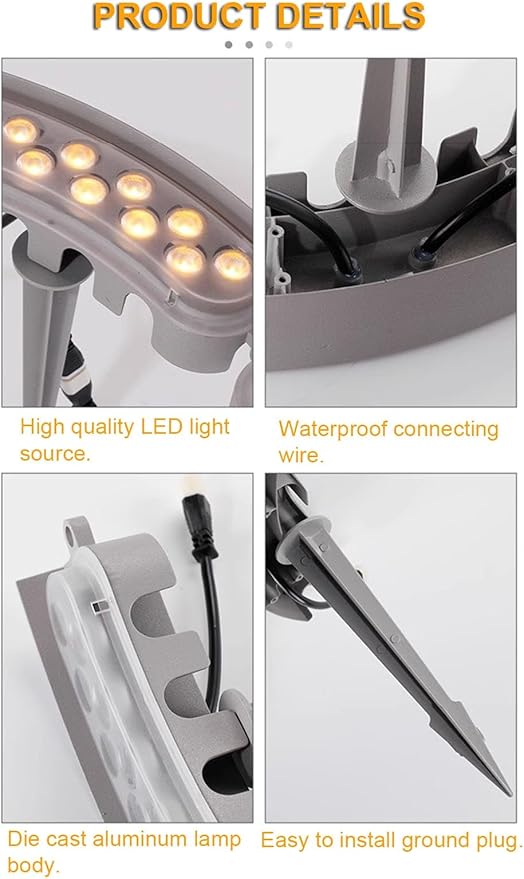 Outdoor Landscape SpotlightsSolar Lights Led Low Voltage Landscape Tree Ring Lights Garden Solar Lightsfor Patio
