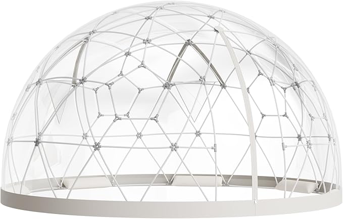 VEVOR Garden Dome Tent 12 x 7.2 ft Clear Bubble Tent House for 4-7 Person Waterproof PVC Geodesic Dome Greenhouse with Ventilated Window Outdoor Igloo Tents for Patio Backyard Party Camping