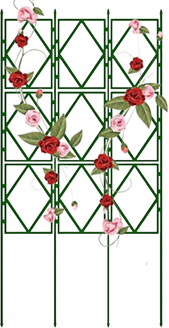 Garden Trellis Foldable Plant Climbing Frame for Indoor and Outdoor Use Decorative Plant Trellis for Patio Lawn Plant Support Trellis - Easy Assembly(W60xH150CM(2.0x4.9FT))