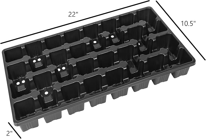 SUNPACK 22 x 10.5 Heavy Duty 32-Cell Carrying Tray Black 2 (Pack of 30) - Ideal for Greenhouses or Indoor Gardening - Allows for Easy Transportation of Seedlings
