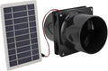 CHICIRIS Solar Powered Exhaust Fan Automatic Ventilation System Solar Ventilation Fan Durable Design for Small Space Ventilation for Chicken Coop Greenhouse Garage and Pet Enclosures
