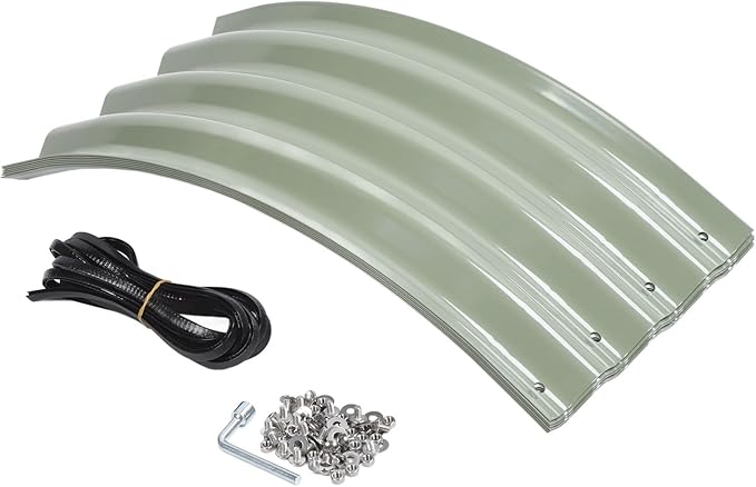 Fockety Garden Raised Bed Kit with Planter Rust Resistant Thick Raised Bed Kit with Smooth Edges Open Base for Outdoor Use (Light Green)