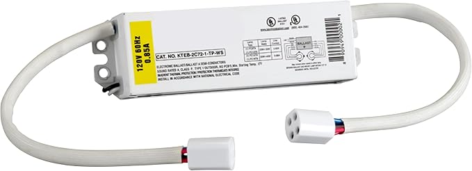 OHLECTRIC Replacement for Keystone KTEB-2C72-1-TP-WS 2 Lamp Circline Electronic Fluorescent Ballast with Normal Light Output 120V Input with Rapid Start Operation 0.80 Ballast Factor UL-Approved