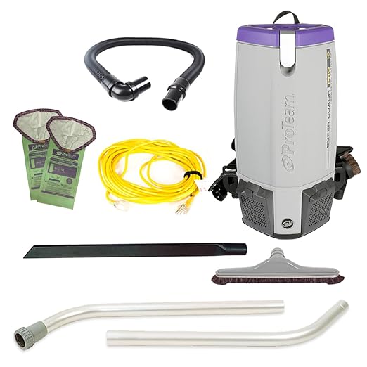 Super Coach Pro 10 10 qt. Backpack Vacuum w/Horse Hair and Nylon Brush Blend Hard SurfaceTool Kit 107342 Corded