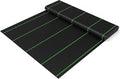 Weed Control Fabric 90gsm Water Permeable and Tearproof Weed Barrier Fabric Weed Control Fabric for Garden(1mx20m/3.3ftx66ft)