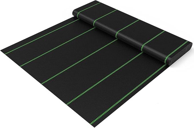 Weed Control Fabric 90gsm Water Permeable and Tearproof Weed Barrier Fabric Weed Control Fabric for Garden(1mx70m/3.3ftx230ft)