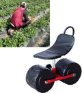 Trolley Portable Firm Iron Garden Cart Tool Planting Picking Stool Comfortable Pu Sponge Seat Pad Moving Chair with Wheels Garden Supplies F/A/S