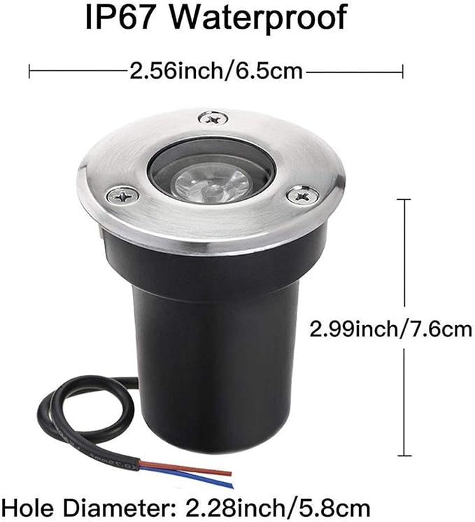 6 Pack Ground Spotlights - 1W Outdoor LED Flood Light IP67 Waterproof Outdoor LED Recessed Spotlight Buried Lights For Paving Patio Step Garden Lawn Landscape Lighting(Purple Light220v(1W))