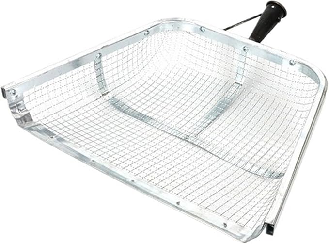 Stainless Steel Soil Sieve Large Stainl Steel Soil Leaching Tool Farm Work Iron Ovel Sieve Sand Filter Screen Corn Garden Tools(Screen-mesh 1.2x1.2cm)