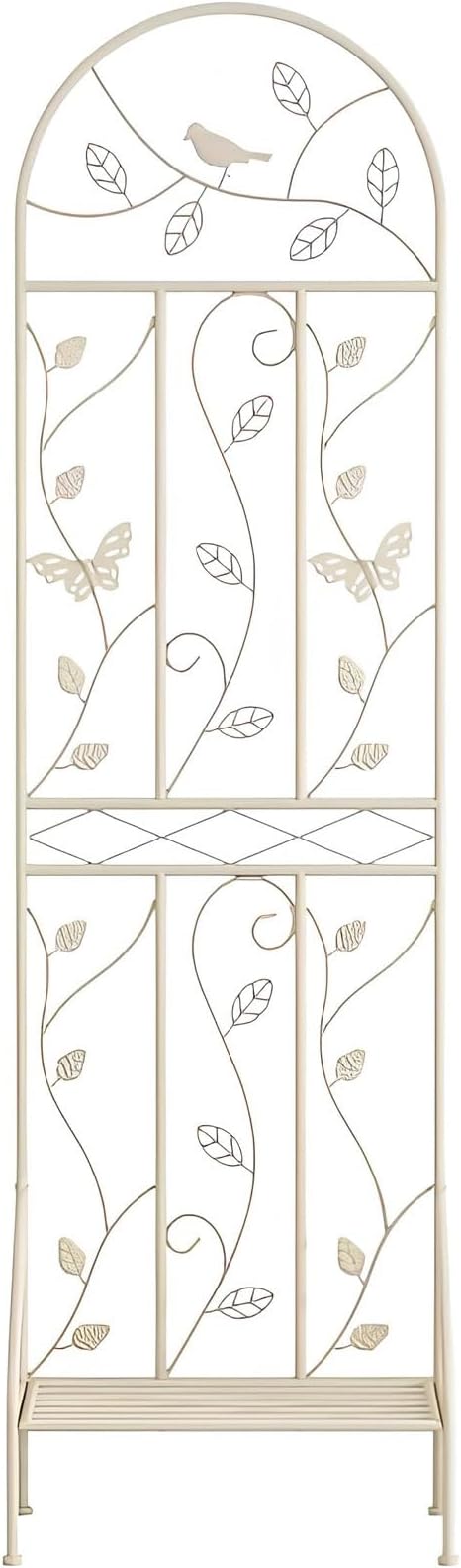 LTSRLL Extra Tall Garden Trellis Rust Proof Plant Screen Support with Base - Easy to Install - 4colors(Apricot220x50cm)