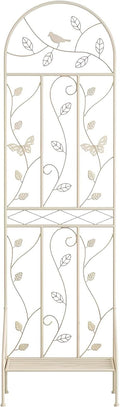 LTSRLL Extra Tall Garden Trellis Rust Proof Plant Screen Support with Base - Easy to Install - 4colors(Apricot220x50cm)