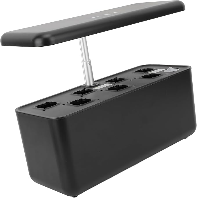 Acouto roponics Growing System with LED Lights and Pump Cycle for Indoor Vegetable Garden - 3 Modes Planter (Black)