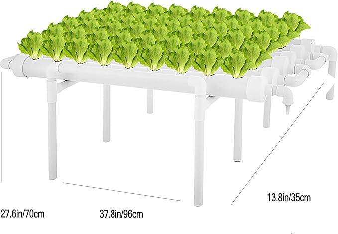 54 Holes Hydroponic Piping Grow Kit Planting Tools Gardening System Nursery Pot Hydroponic Soilless Plant Growing Systems Vegetable Planting Grow Kit Rack