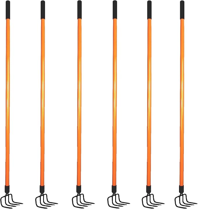 Ashman Garden Cultivator (6 Pack)– Sturdy Hand Tiller/Cultivator – Heavy Duty Blade for Digging Loosening Soil and Weeding – Rubber Grip Handle for a Strong Hold – Rust Resistant.