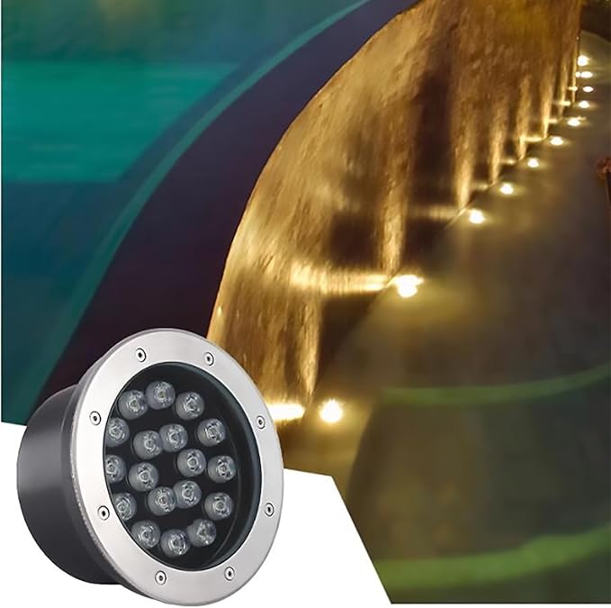 Outdoor Buried Lights - LED Underwater Light AC 24V Low Voltage Embedded Spotlight IP68 Waterproof Water Landscape Light Submersible Fountain Light DecorativBlue-3W