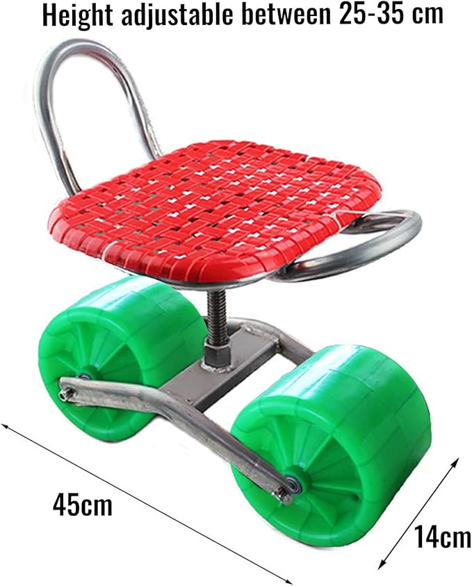 360 ° Swivel Seat Rolling Work Seat Mobile Seat Gardening Tools with Comfort Cushion Mobile Garden Seat Garden Supplies for Planting Garden Outdoor Yard