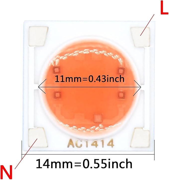 5pcs COB LED Ceramics Chip No Need Driver AC220V 3W 5W 7W 9W Lamp Bead for DIY Plant Grow Light LED Bulb Floodlight Spotlight(7W 5pcs)