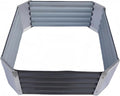 2.5ft x 2.5ft Galvanized Raised Garden Bed Horticultural Planting Box Metal Planter Boxes Outdoor Suitable for Plants Flowers Vegetables Herbs Fruits Dark Grey